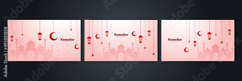 Islamic Background Design for Ramadan Kareem Vector Template Illustration