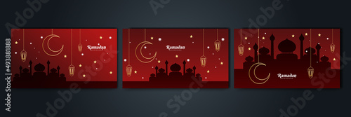 Islamic Background Design for Ramadan Kareem Vector Template Illustration