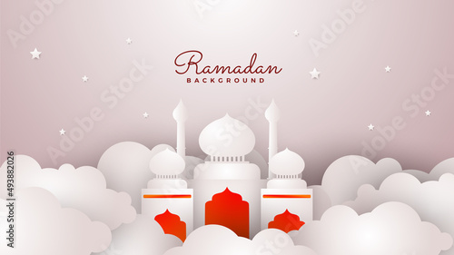 Islamic Background Design for Ramadan Kareem Vector Template Illustration