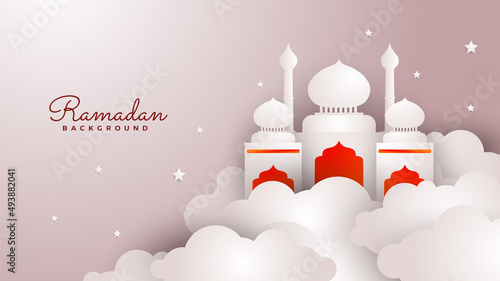 Islamic Background Design for Ramadan Kareem Vector Template Illustration