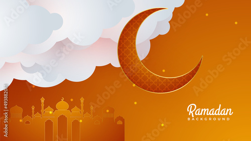 Islamic Background Design for Ramadan Kareem Vector Template Illustration