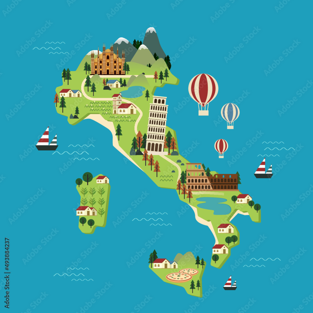 Italy Travel Map