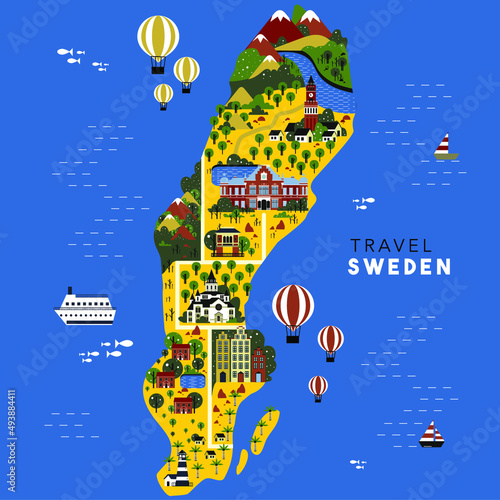 Sweeden Travel Map photo