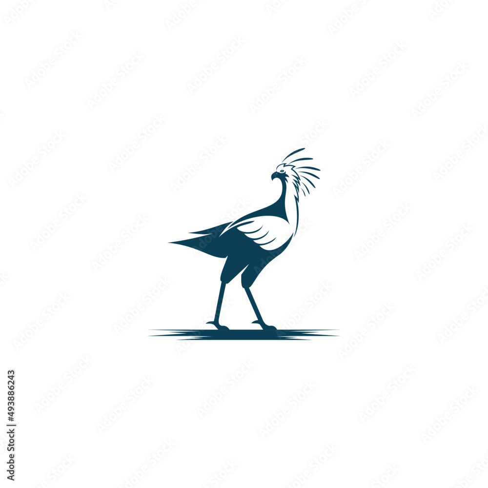 Fototapeta premium Modern roadrunner bird logo. icon Vector illustration