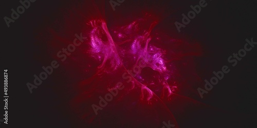 3D rendering abstract multicolor fractal background