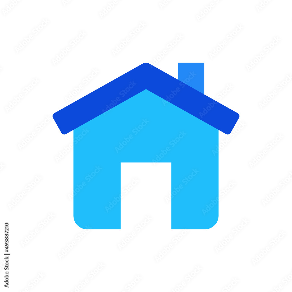 House icon vector graphic illustration in blue House icon vector graphic illustration in blue