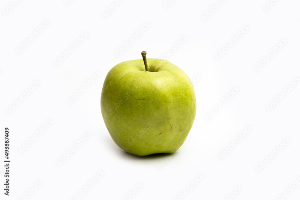Natural Green apple isolated on white background