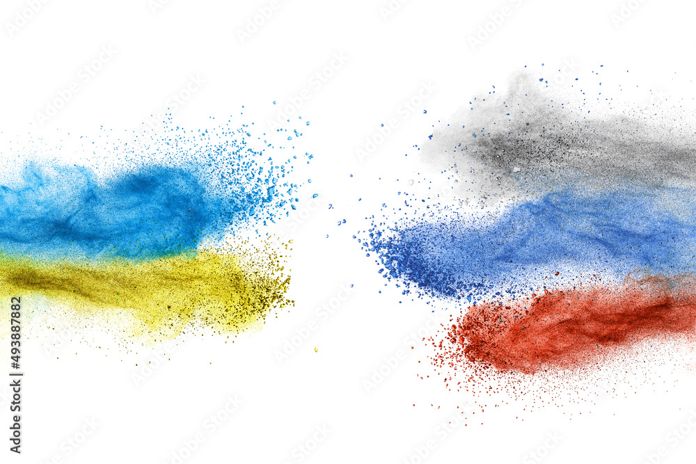 White powder explosion isolated on black White powder explosion isolated on black