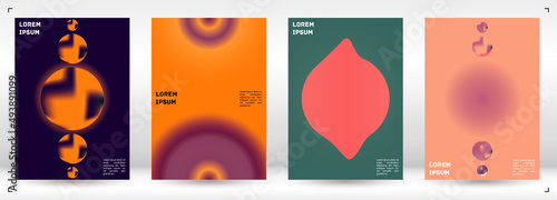 Vector Gradient Colorful Cover. Holographic Abstract Background Poster Design Template.