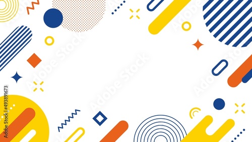 ポップな幾何学模様背景 バックグラウンド