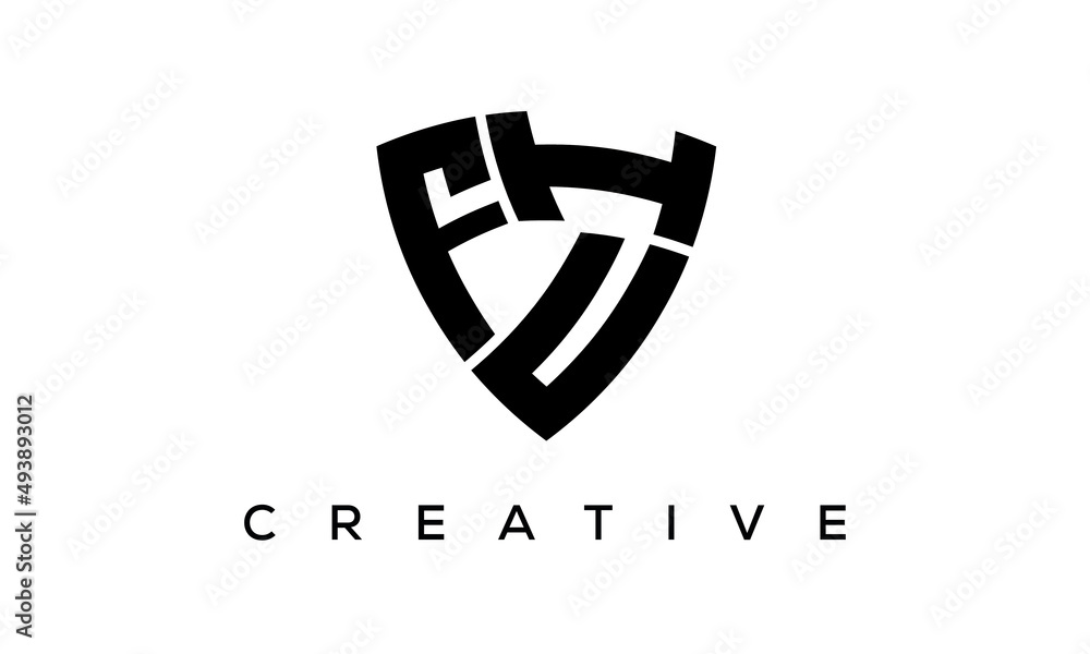 Shield letters FUI creative logo Shield letters FUI creative logo