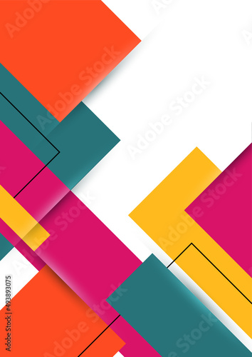 Free Download Modern bauhaus memphis colorful abstract design background - GFXLoad