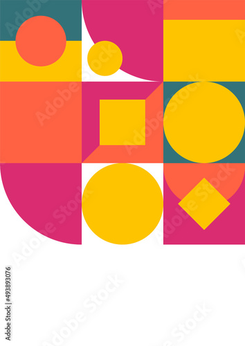 Free Download Modern bauhaus memphis colorful abstract design background - GFXLoad