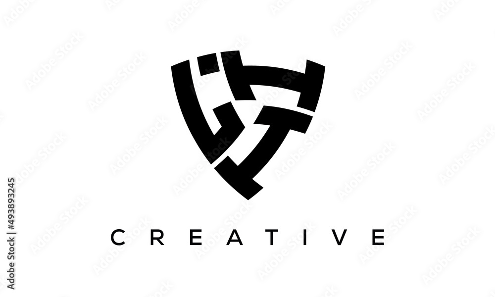 Shield letters LII creative logo