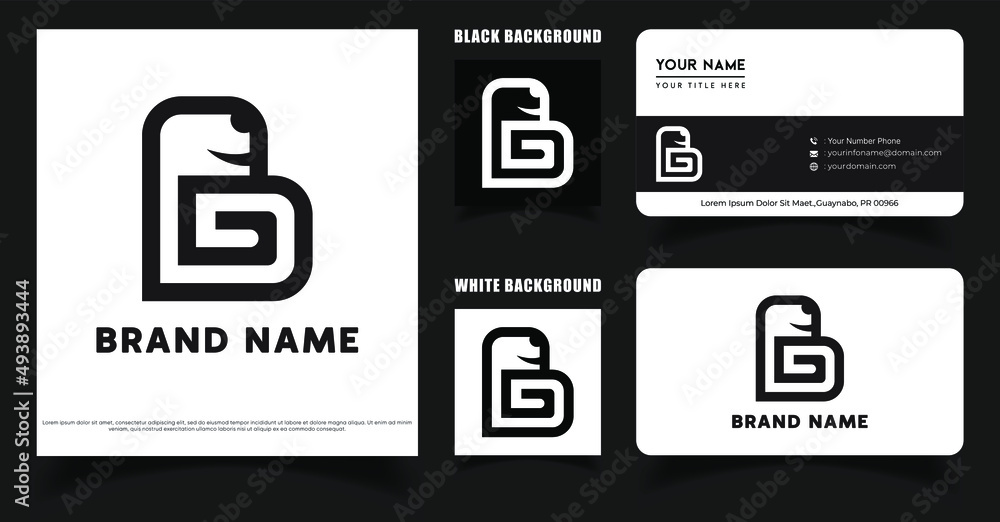 Letter B Logo, Business Card Template, Initials B Monogram Vector Logo ...