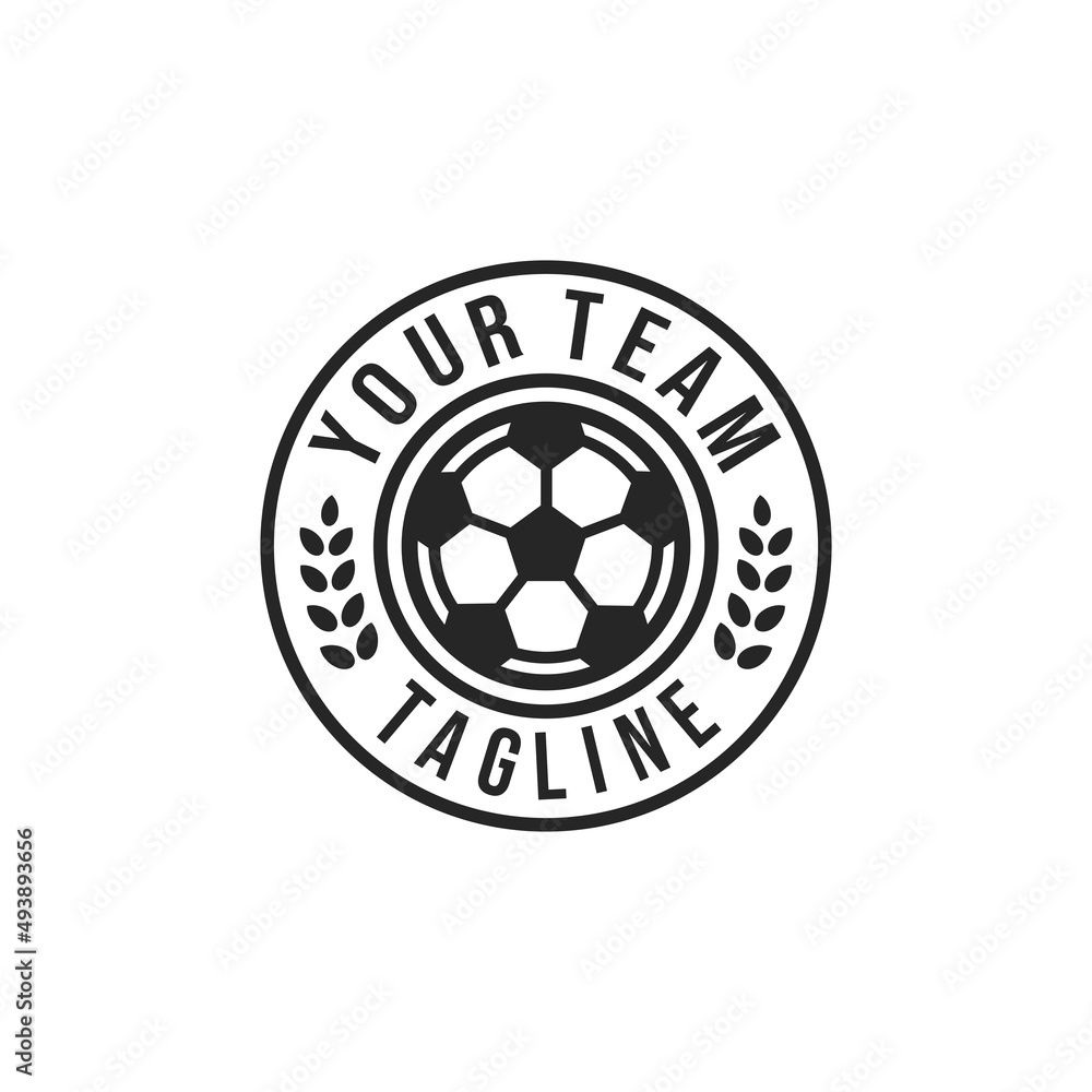Soccer team emblem logo design vector illustration Soccer team emblem logo design vector illustration