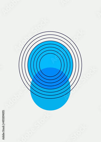 Vintage bauhaus memphis geometric colorful abstract design background