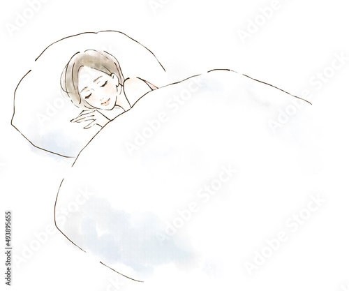 Obraz na płótnie 睡眠中の女性のイラスト画像 ライフスタイル w salonie