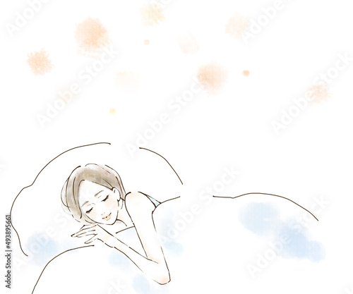 朝の日光を浴びる女性　起床時のセロトニン分泌を促進