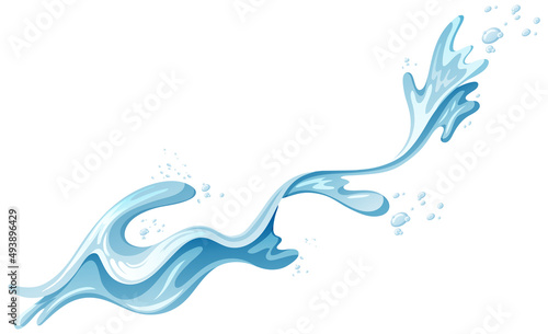 A water splash on white background