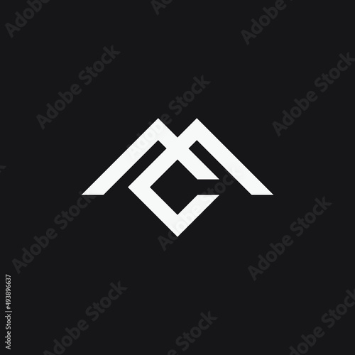 MC monogram design logo template.