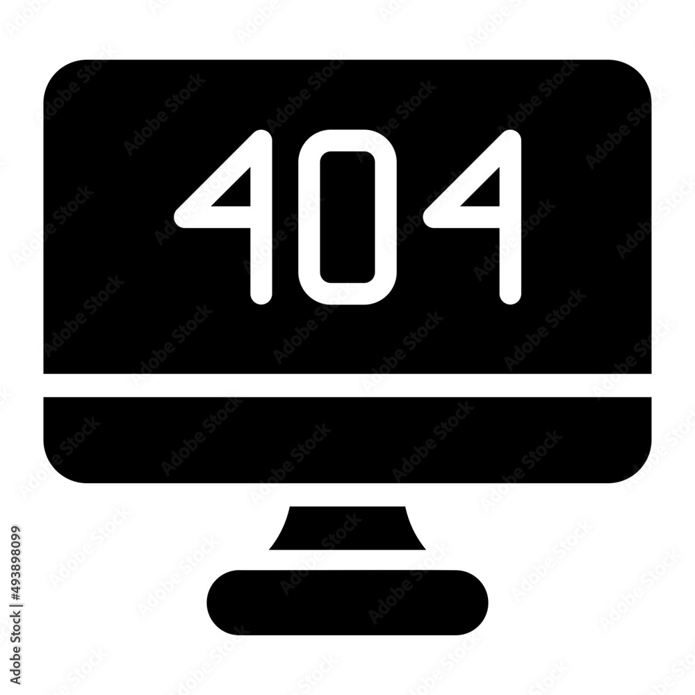 404 error glyph icon 404 error glyph icon
