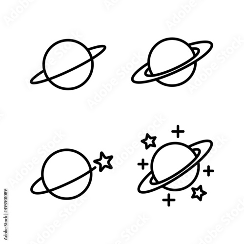 Planet,Earth Icon Logo Design Vector Template Illustration