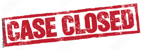 Case Closed. Vector Rubber Stamp.