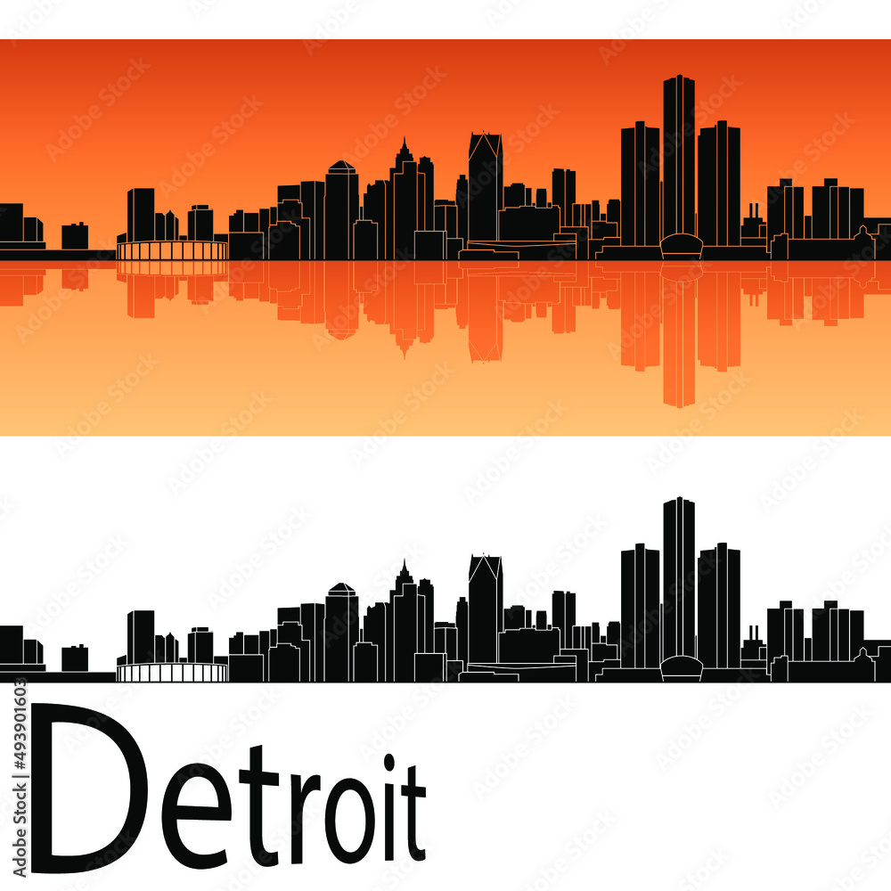 detroit city skyline in ai format