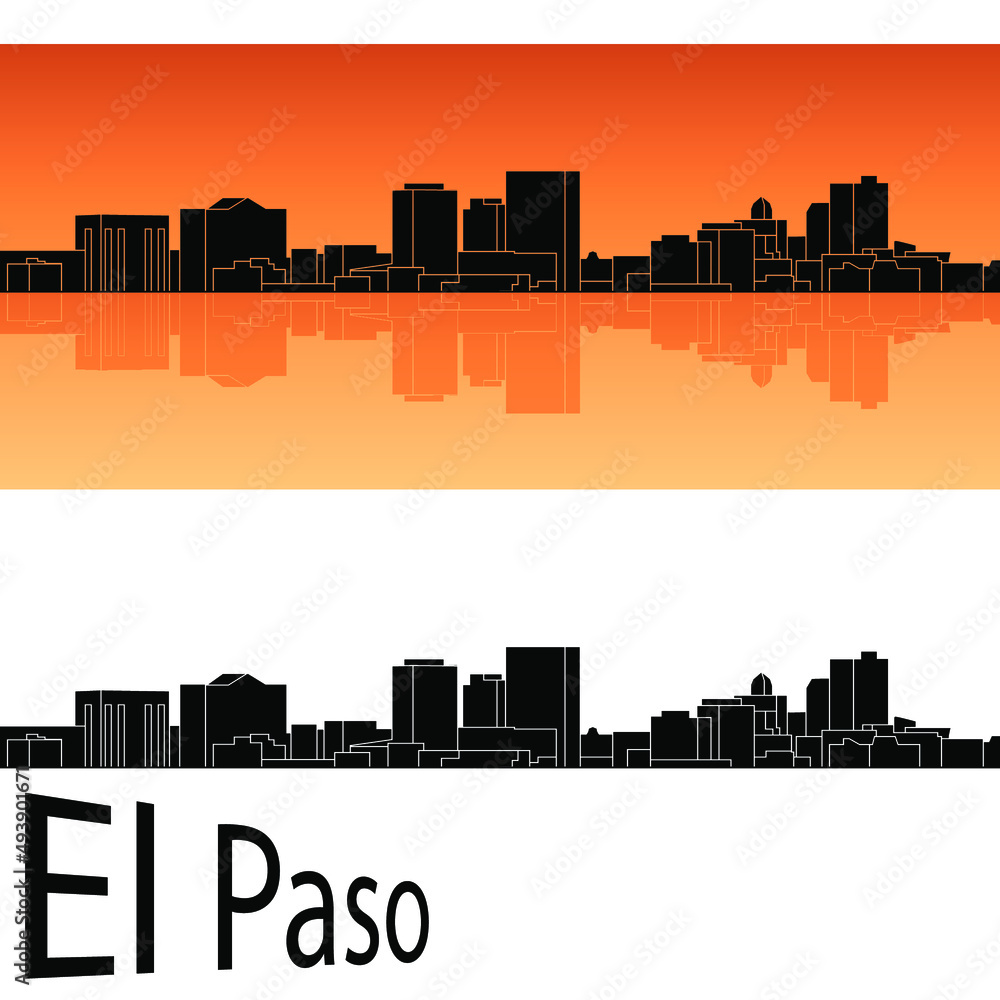 Naklejka premium el paso city skyline in ai format