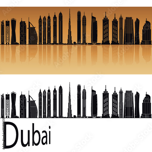 dubai city skyline in ai format