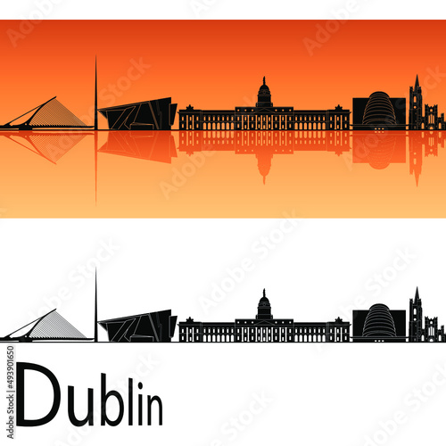 Photography dublin city skyline in ai format
