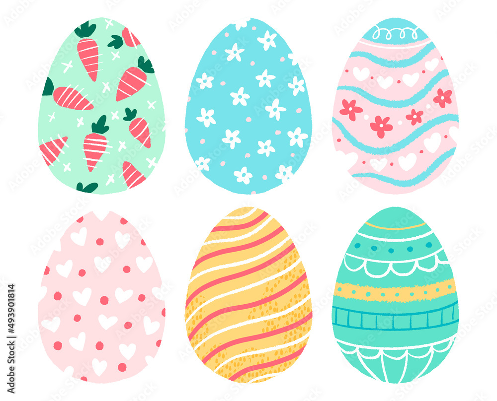 Happy Easter egg vector set bright chocolade