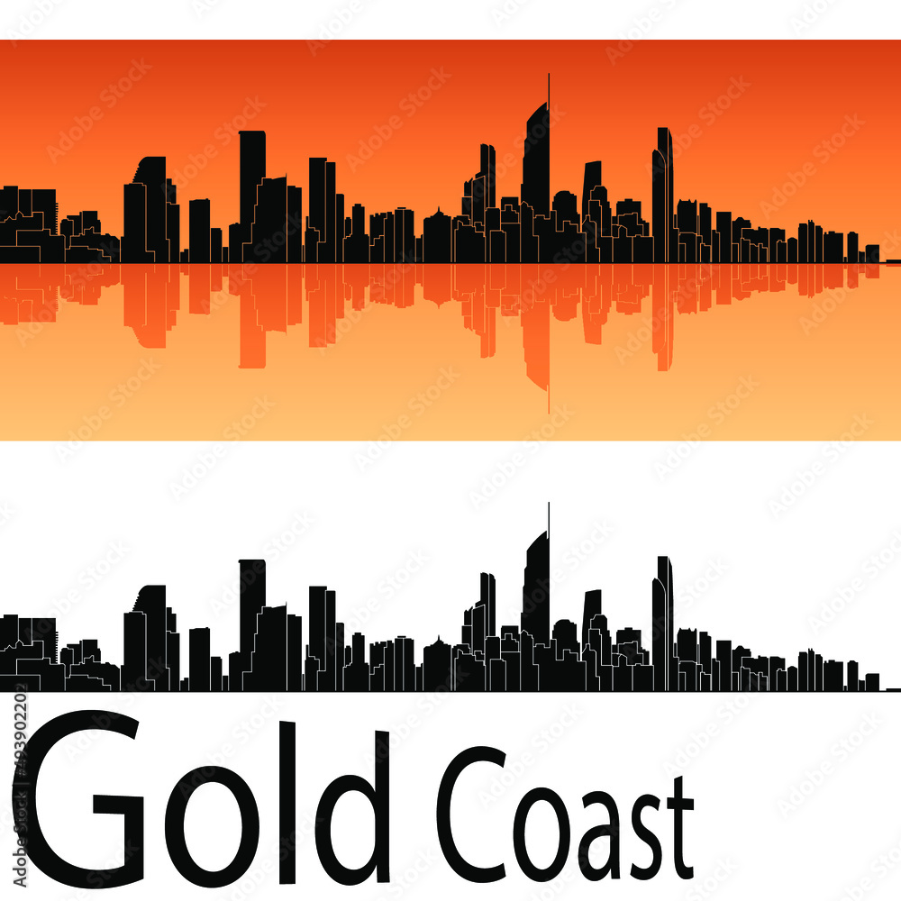 gold coast city skyline in ai format