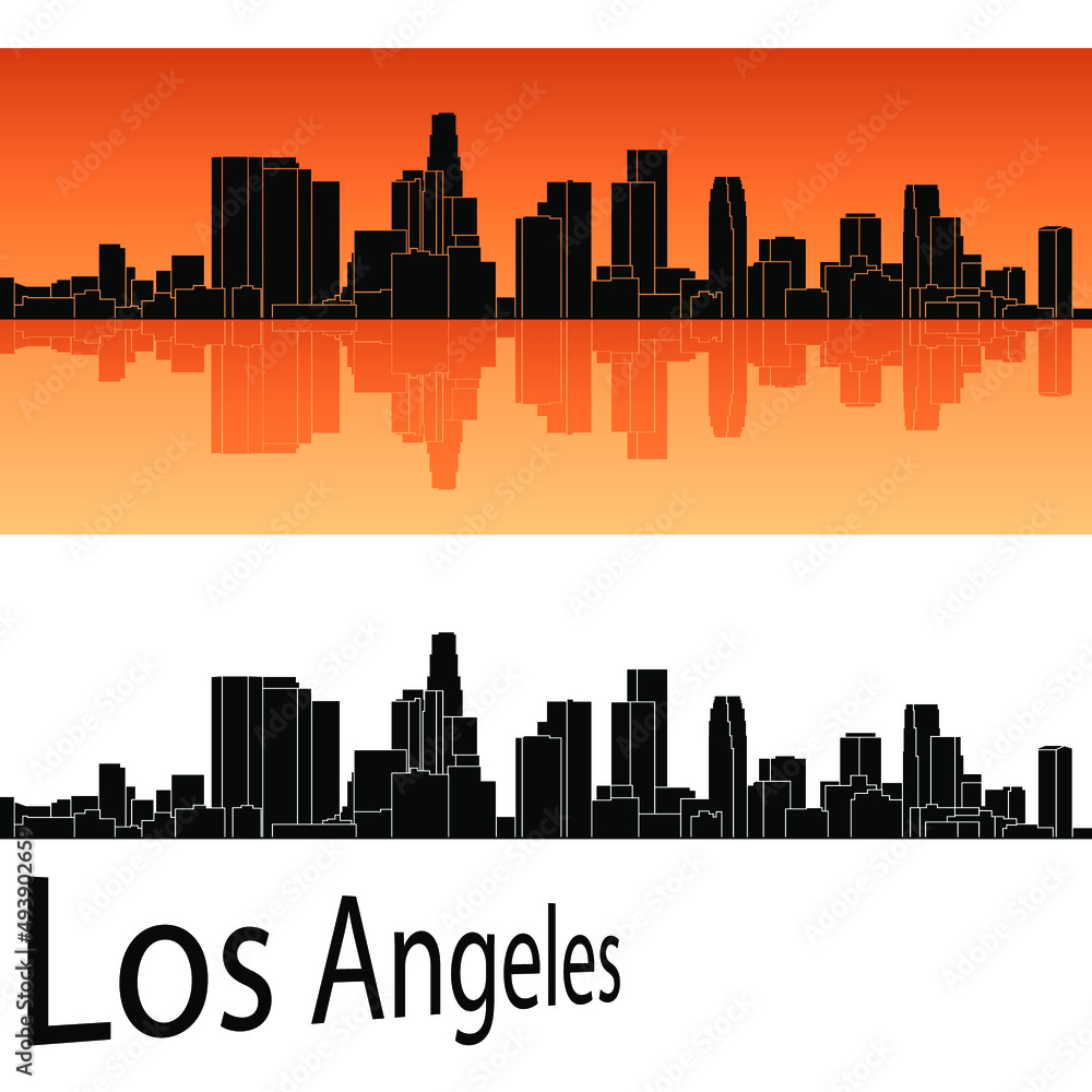 los angeles city skyline in ai format