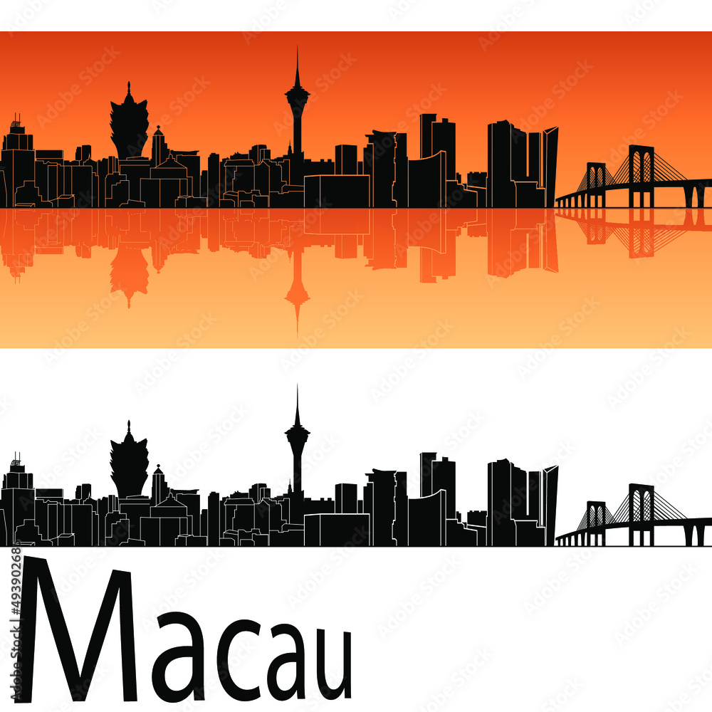 Fototapeta premium macau city skyline in ai format