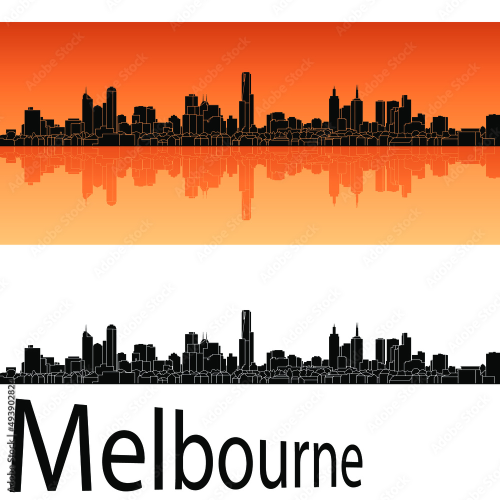 melbourne city skyline in ai format