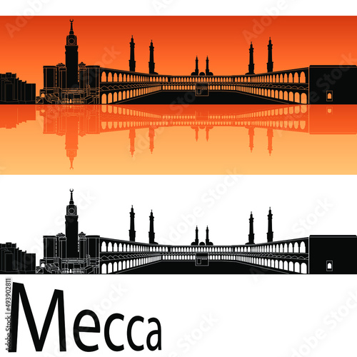 mecca city skyline in ai format