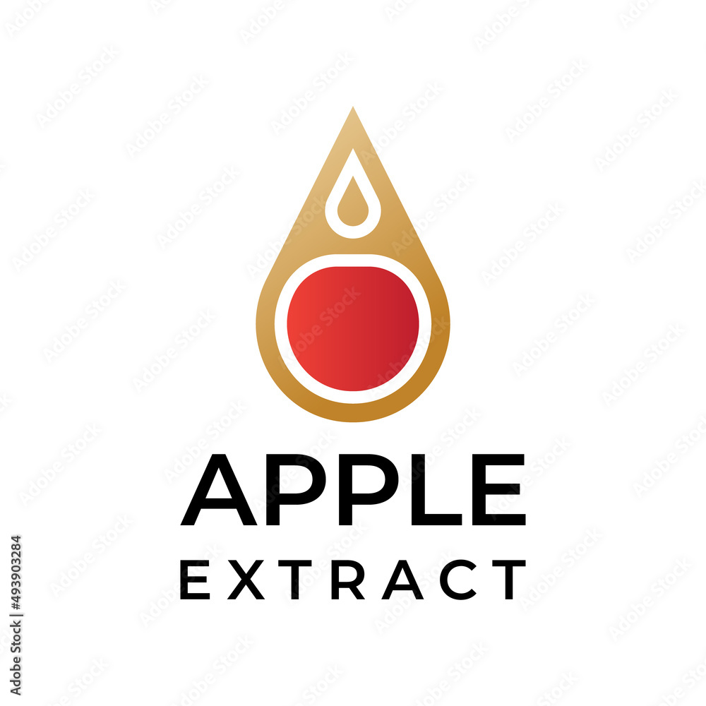 Obraz premium apple extract logo design
