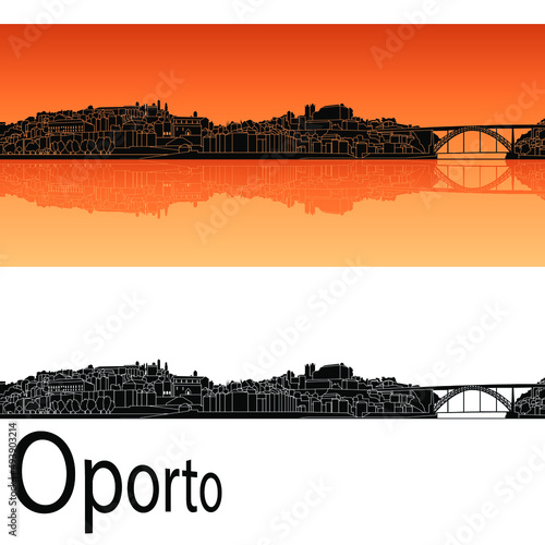 skyline in ai format of the city of  oporto