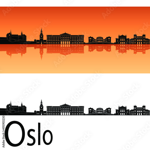 Photography skyline in ai format of the city of  oslo
