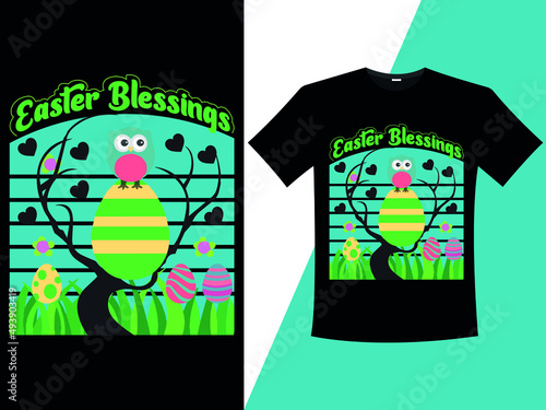 Easter Blessings T shirt Design, Happy Easter Day T-Shirt Design, Easter Day T-Shirt Art,