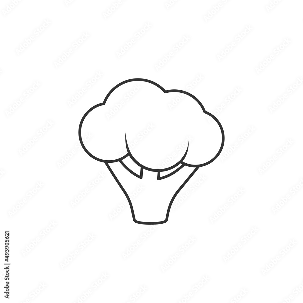 Outline icon of broccoli vector illustration Outline icon of broccoli vector illustration