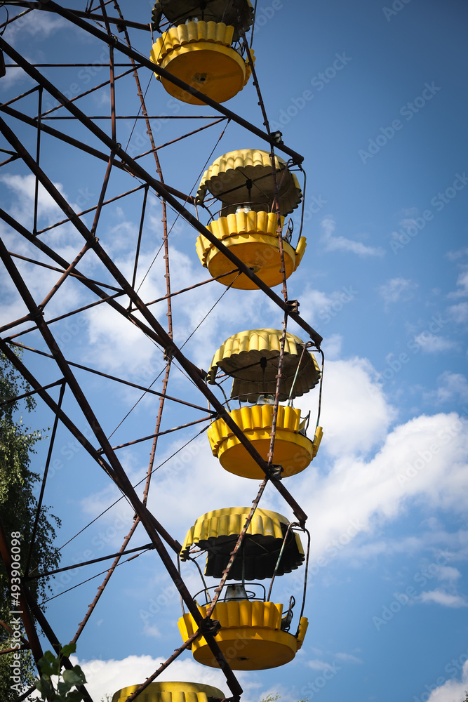 Ferris Wheel, Pripyat Town in Chernobyl Exclusion Zone, Ukraine Ferris Wheel, Pripyat Town in Chernobyl Exclusion Zone, Ukraine