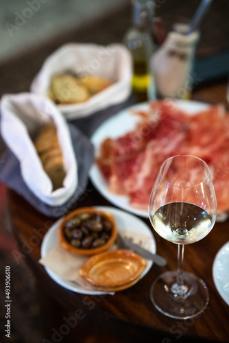 wine tasting in a restaurant