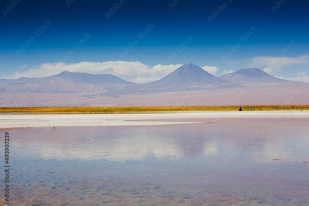 Amazing Lake in the highlands of Chile near San Pedro de Atacama