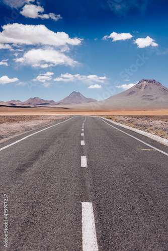 Mountain road in the Atacama Desert, northern Chile, South America