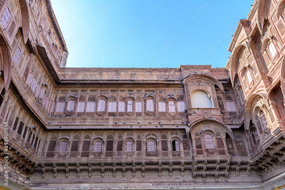 View of Mehrangarh Fort, Jodhpur, Rajasthan, India