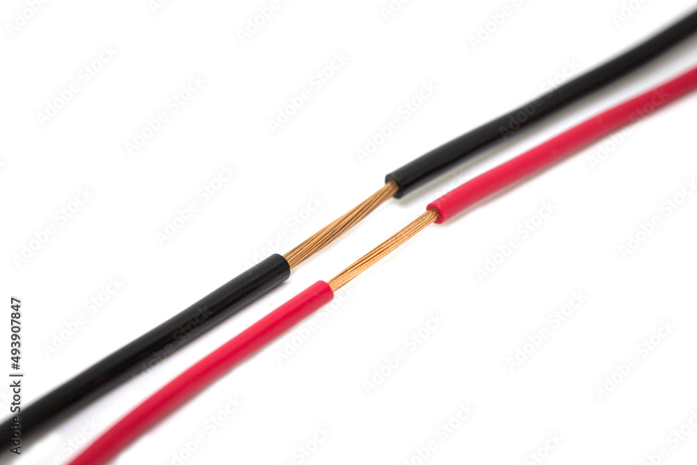 electric wire isolated on white background electric wire isolated on white background