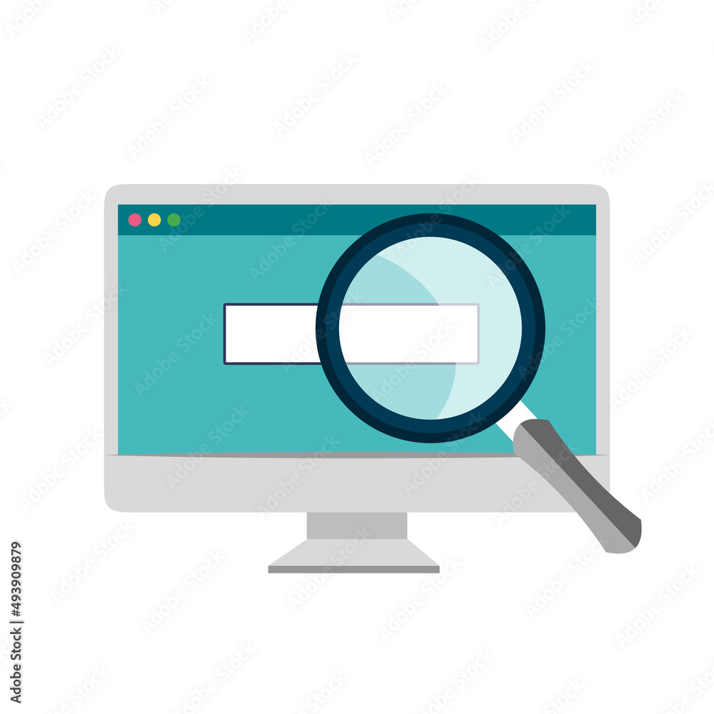 Search online in browser concept on the computer. Vector illustration Search online in browser concept on the computer. Vector illustration
